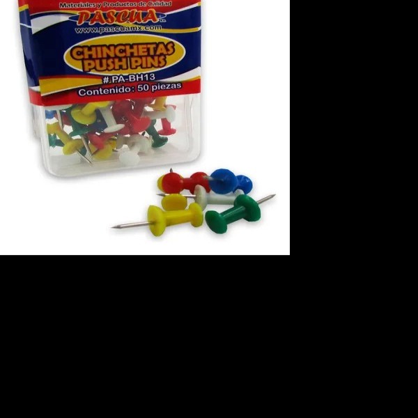 CHINCHETAS PLAST. CJA. COL. SURT. C50 PZ. PASCUA 10240